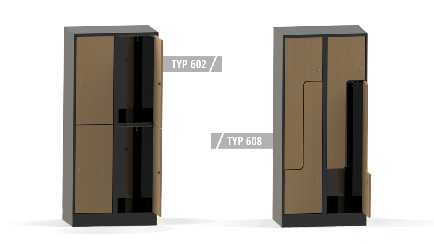 Z-Schrank mit Holztüren